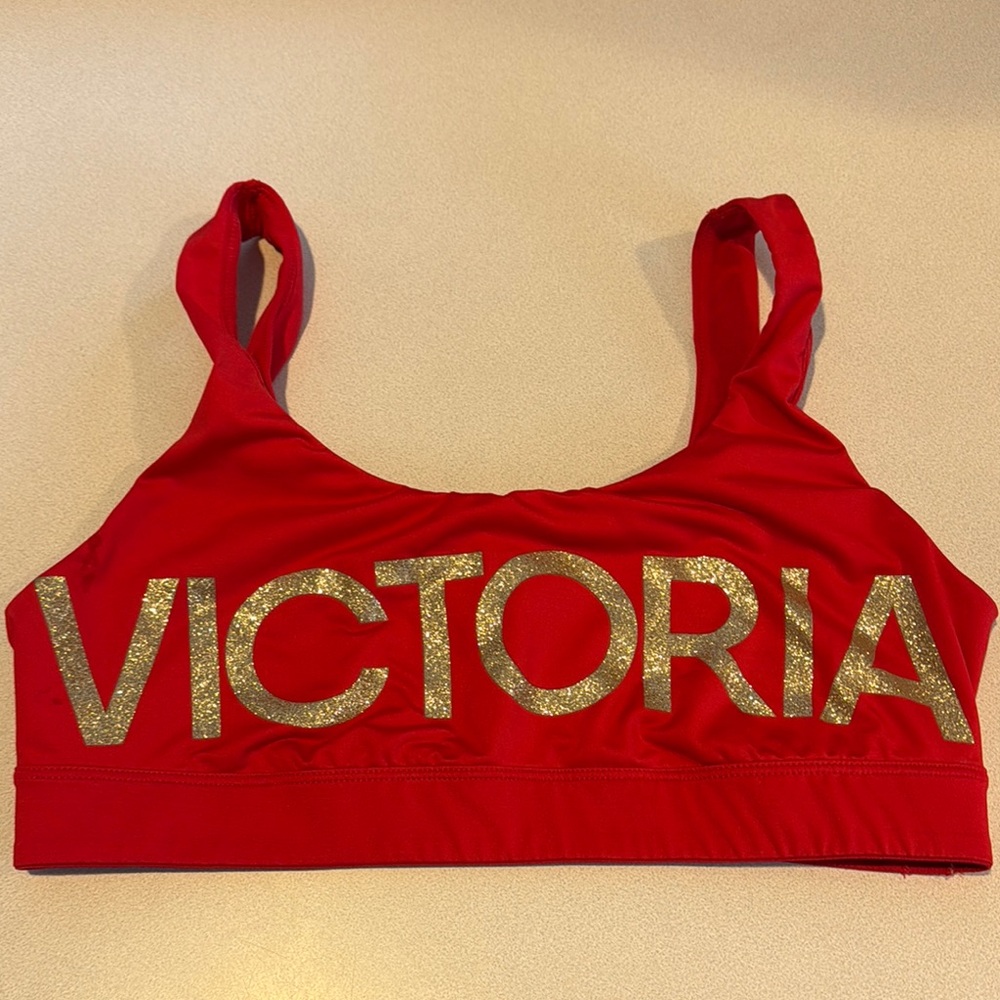 VSX Red Glitter Sports Bra